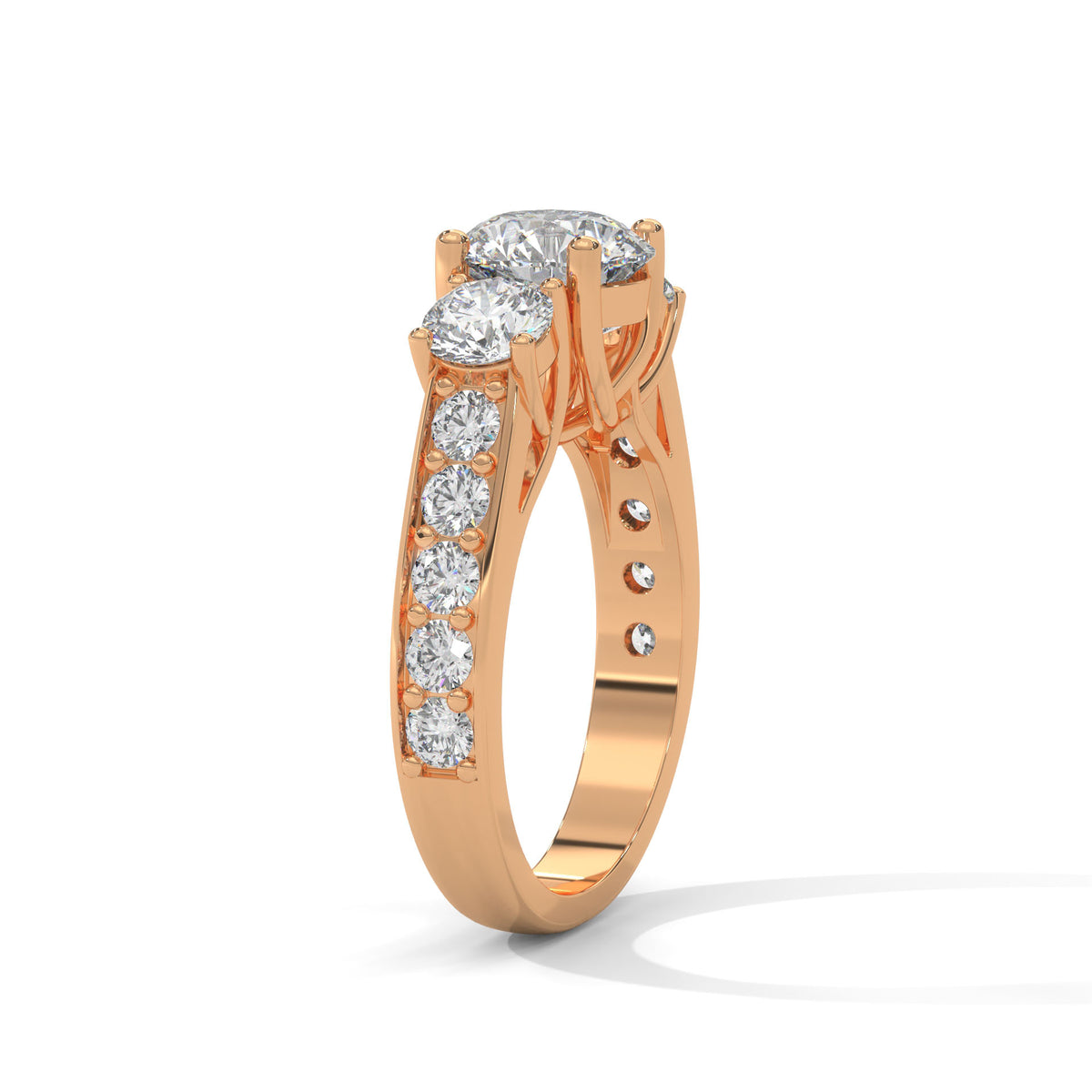 Celestial Trio Solitaire Ring