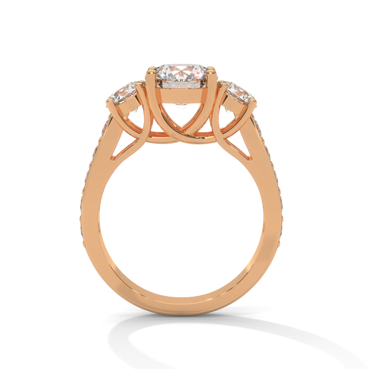 Celestial Trio Solitaire Ring