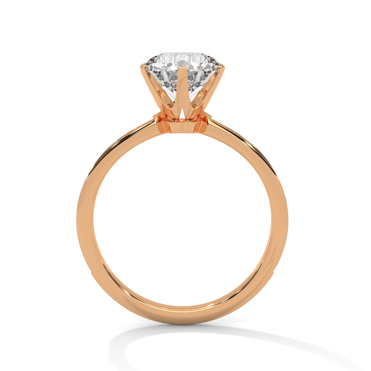 Crown Throne Solitaire Ring