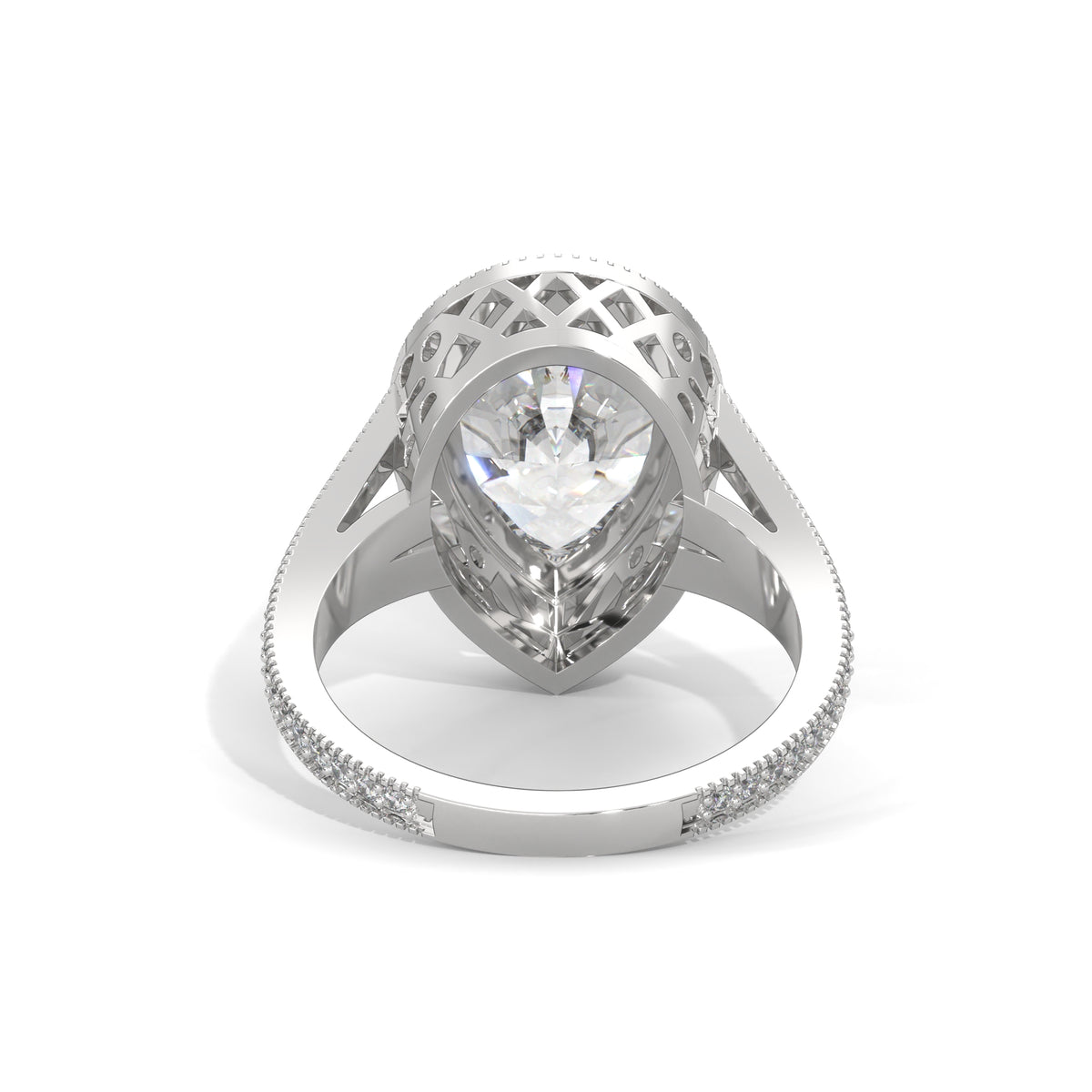 Teardrop Halo Splendour Ring