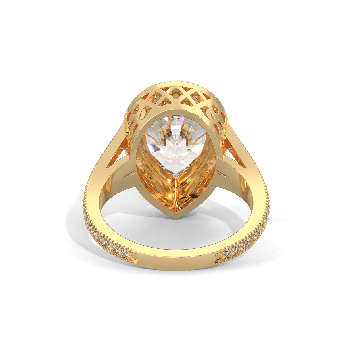 Teardrop Halo Splendour Ring