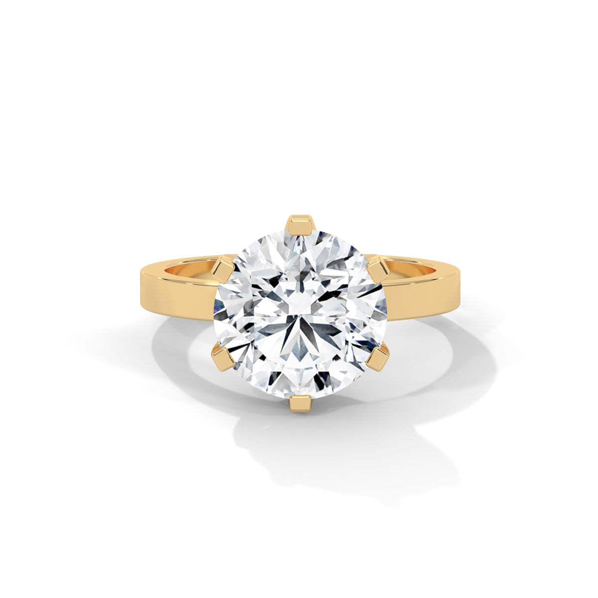 Crown Solitaire Engagement Ring