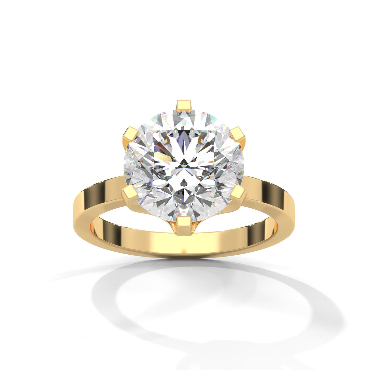 Crown Solitaire Engagement Ring