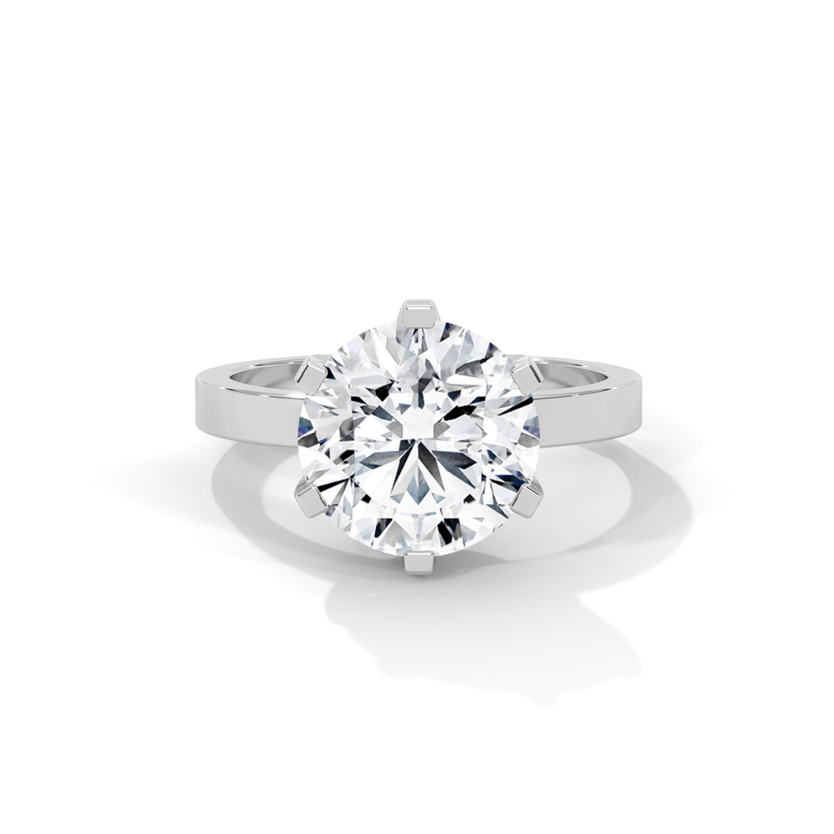 Crown Solitaire Engagement Ring