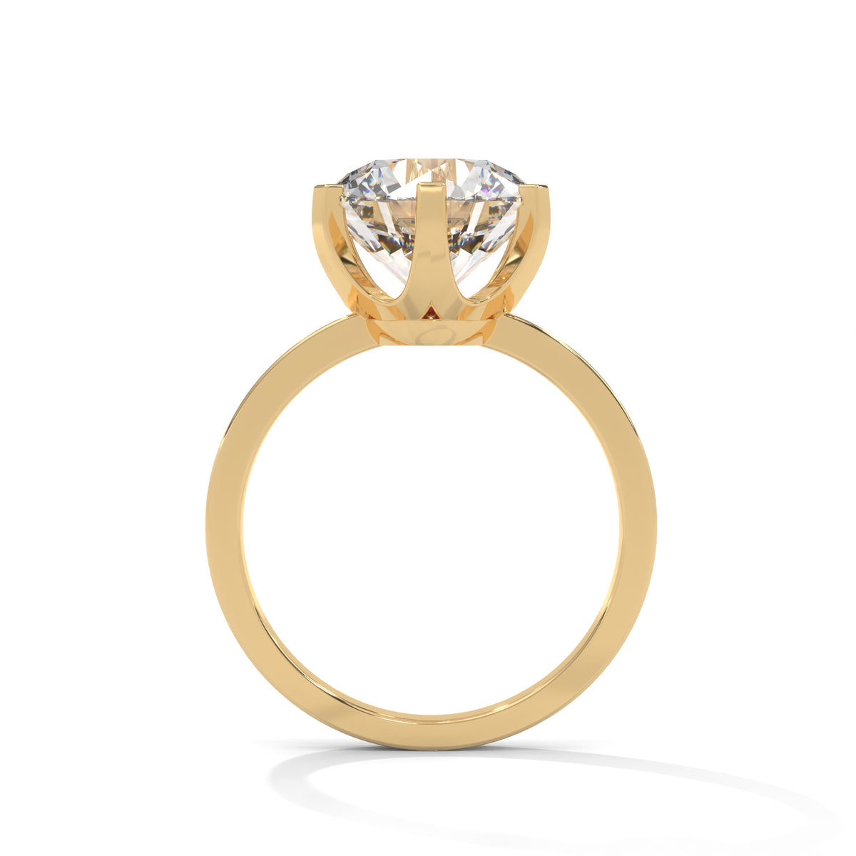 Crown Solitaire Engagement Ring