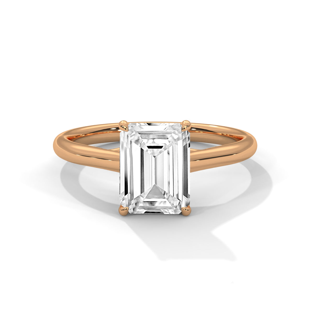 Pure Clarity Emerald Solitaire Ring