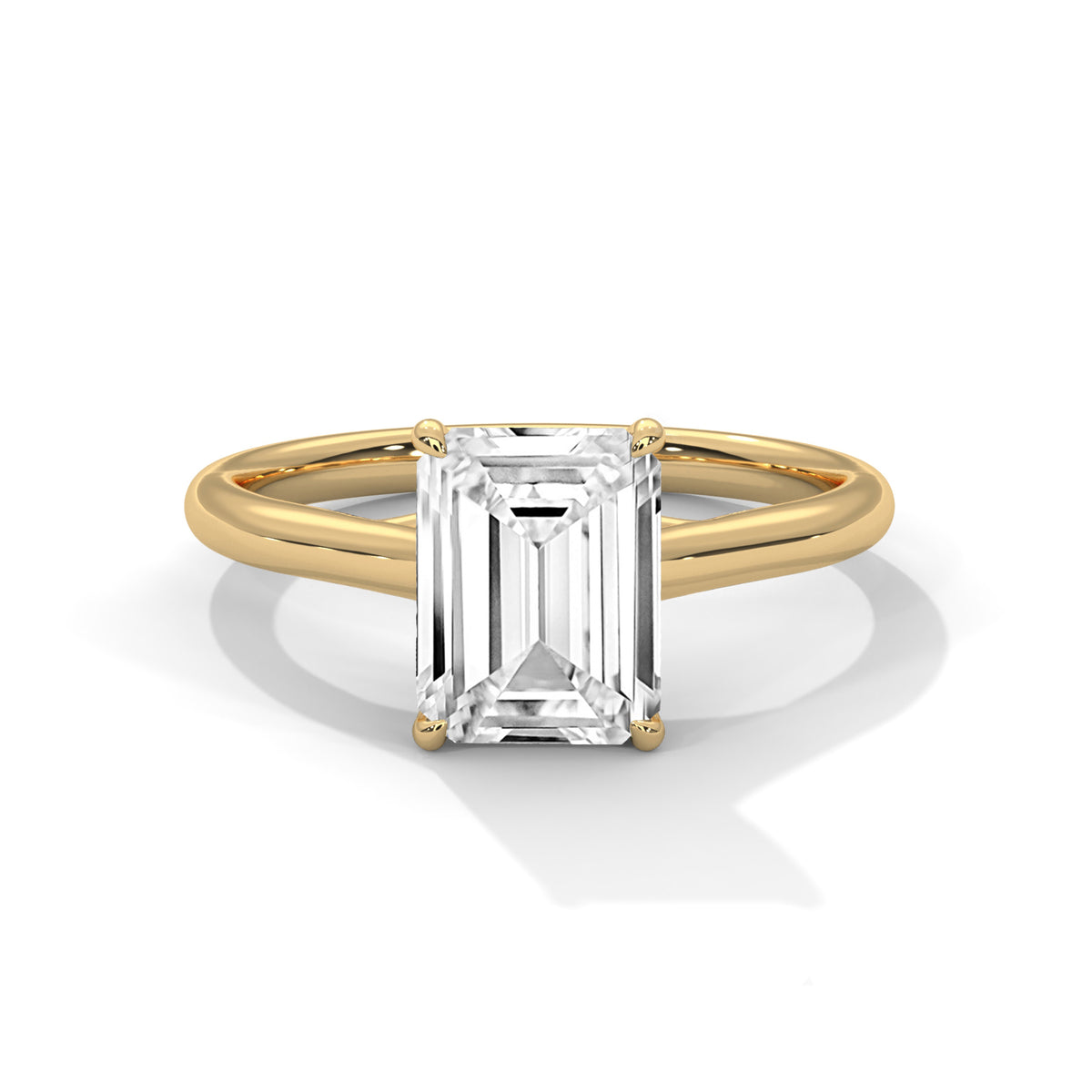 Pure Clarity Emerald Solitaire Ring