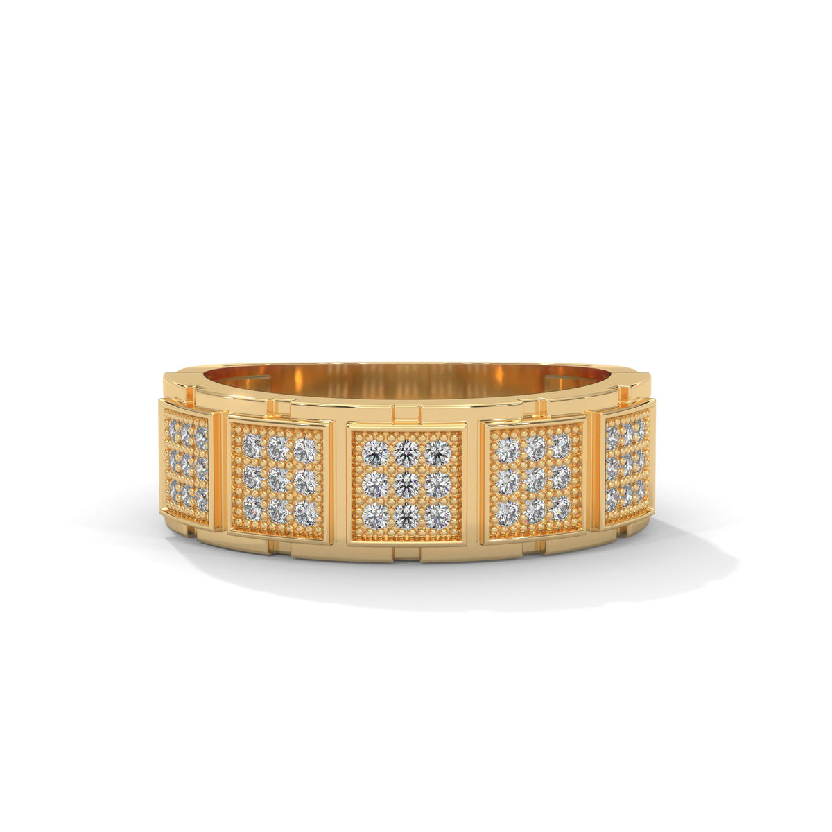 Gridlock Pavé Statement Ring
