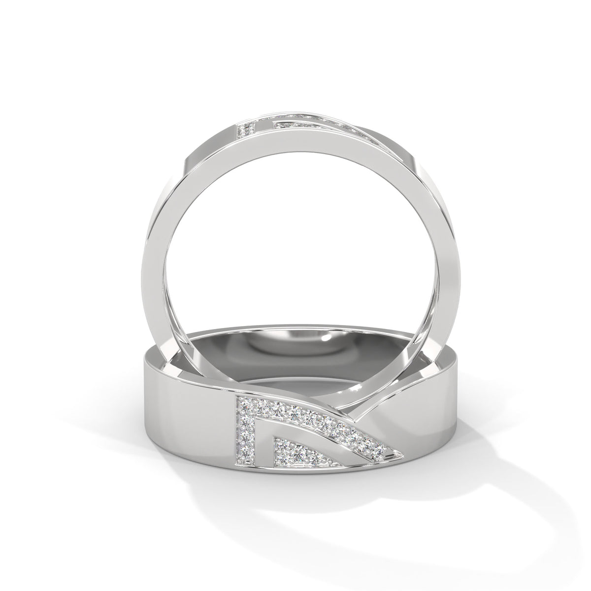 Chevron Wave Diamond Ring