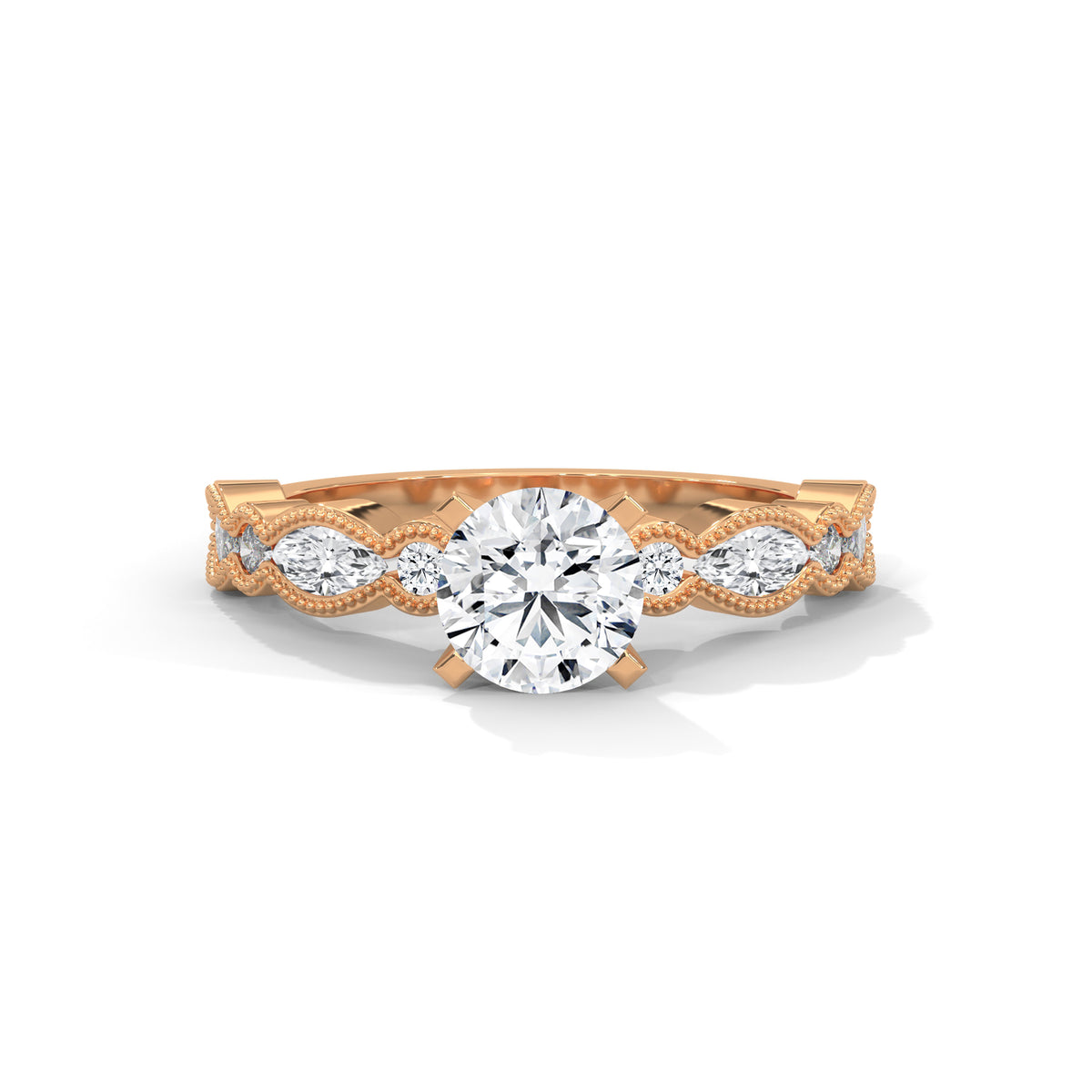 Marquise Bloom Solitaire Ring