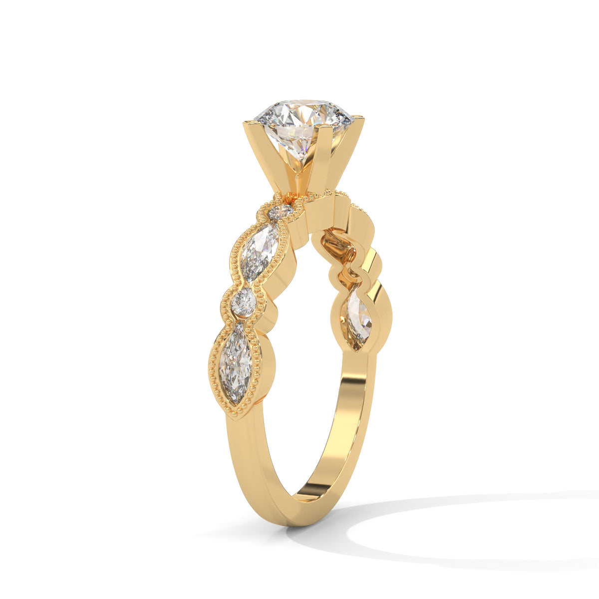 Marquise Bloom Solitaire Ring