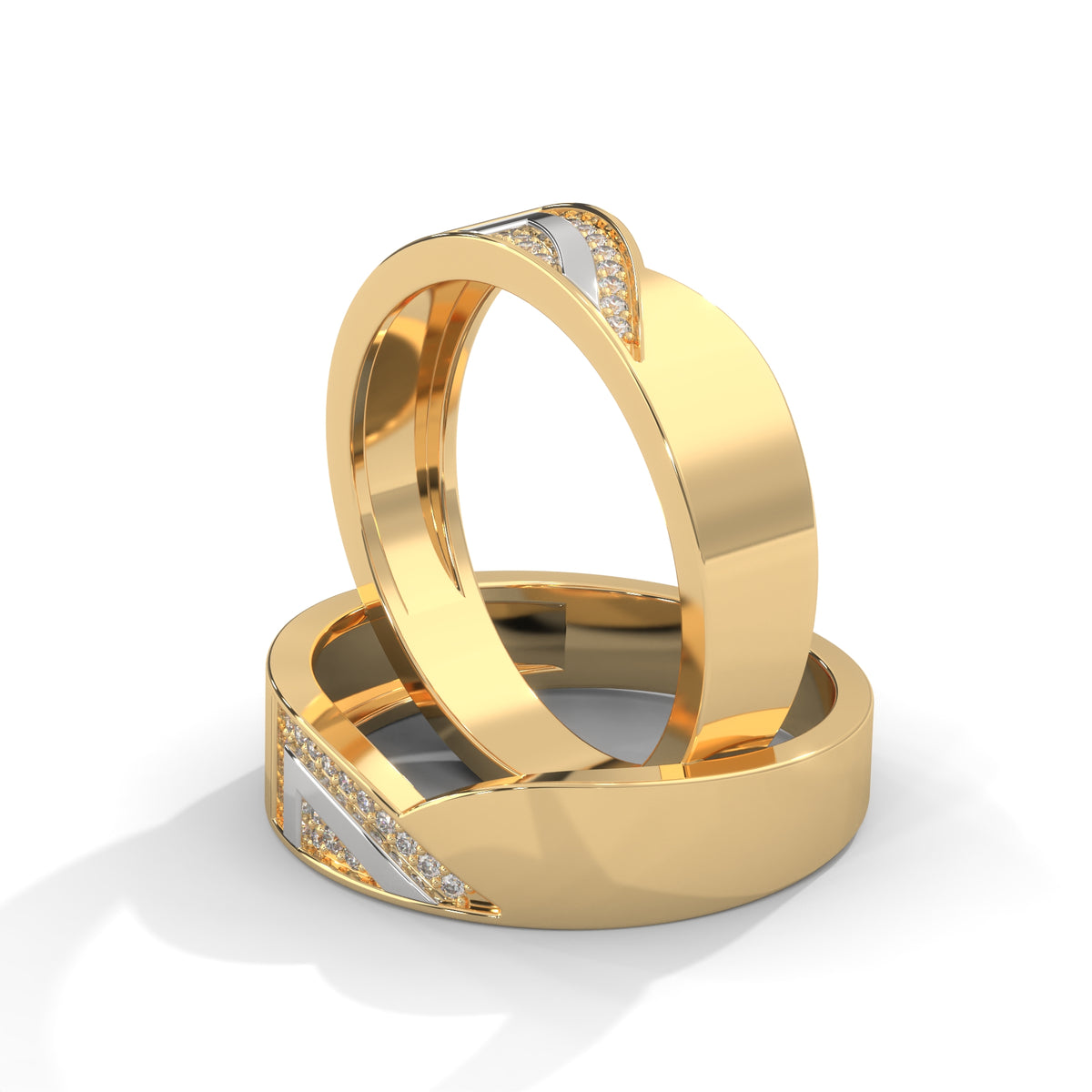 Chevron Wave Diamond Ring