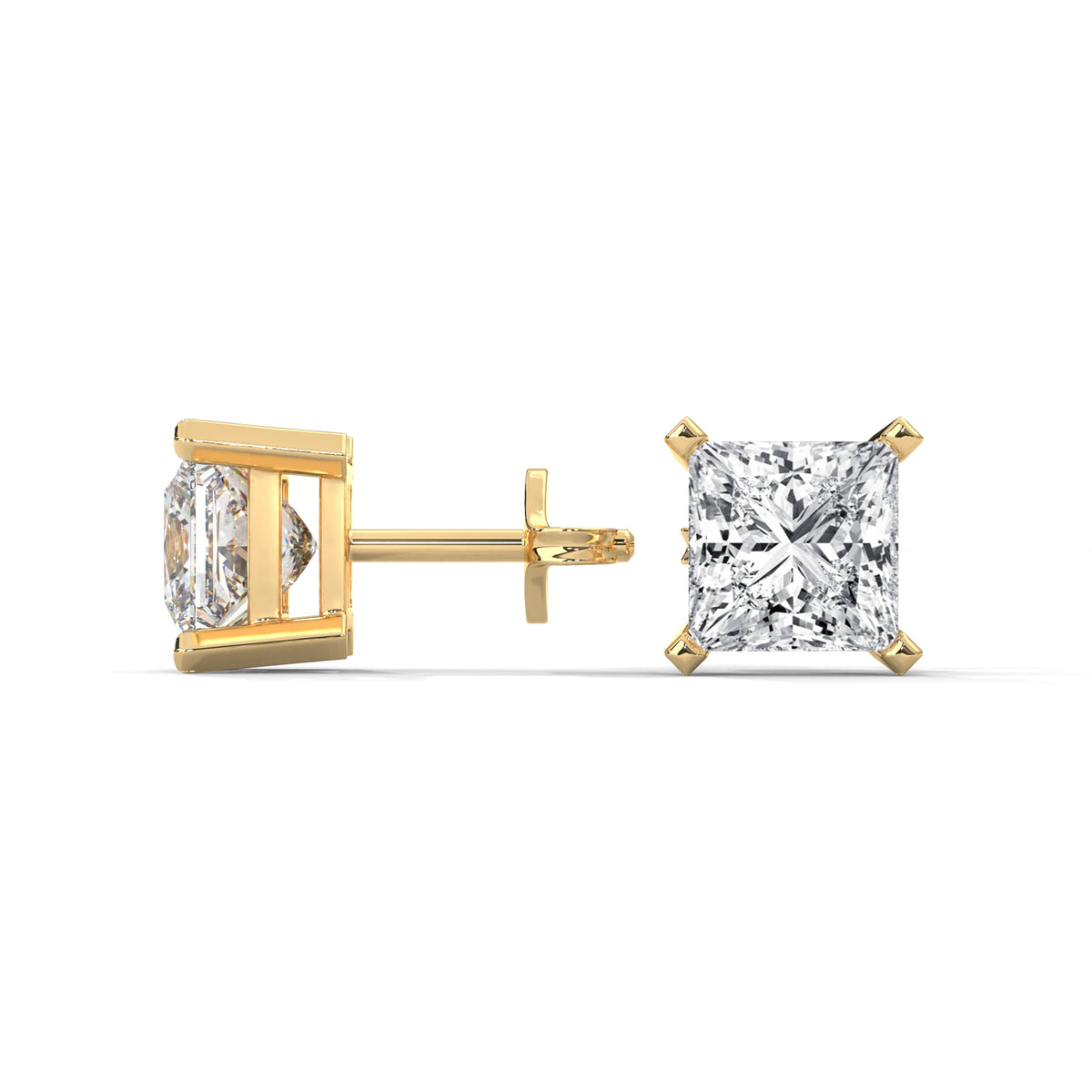 Sovereign Princess Solitaire Earrings