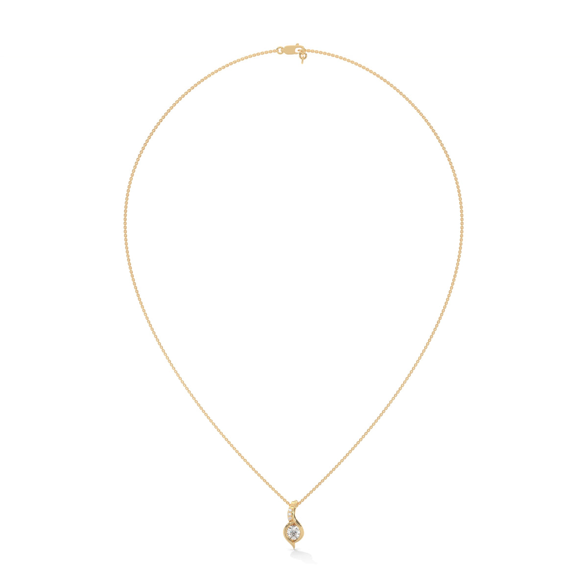 Liquid Flame Solitaire Pendant Set