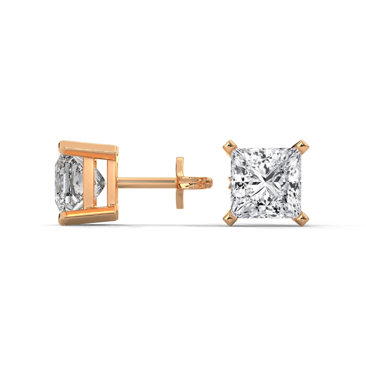 Sovereign Princess Solitaire Earrings