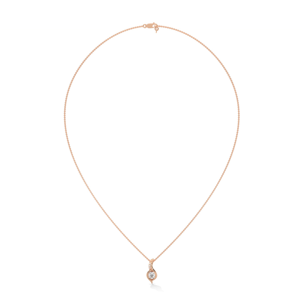 Liquid Flame Solitaire Pendant Set
