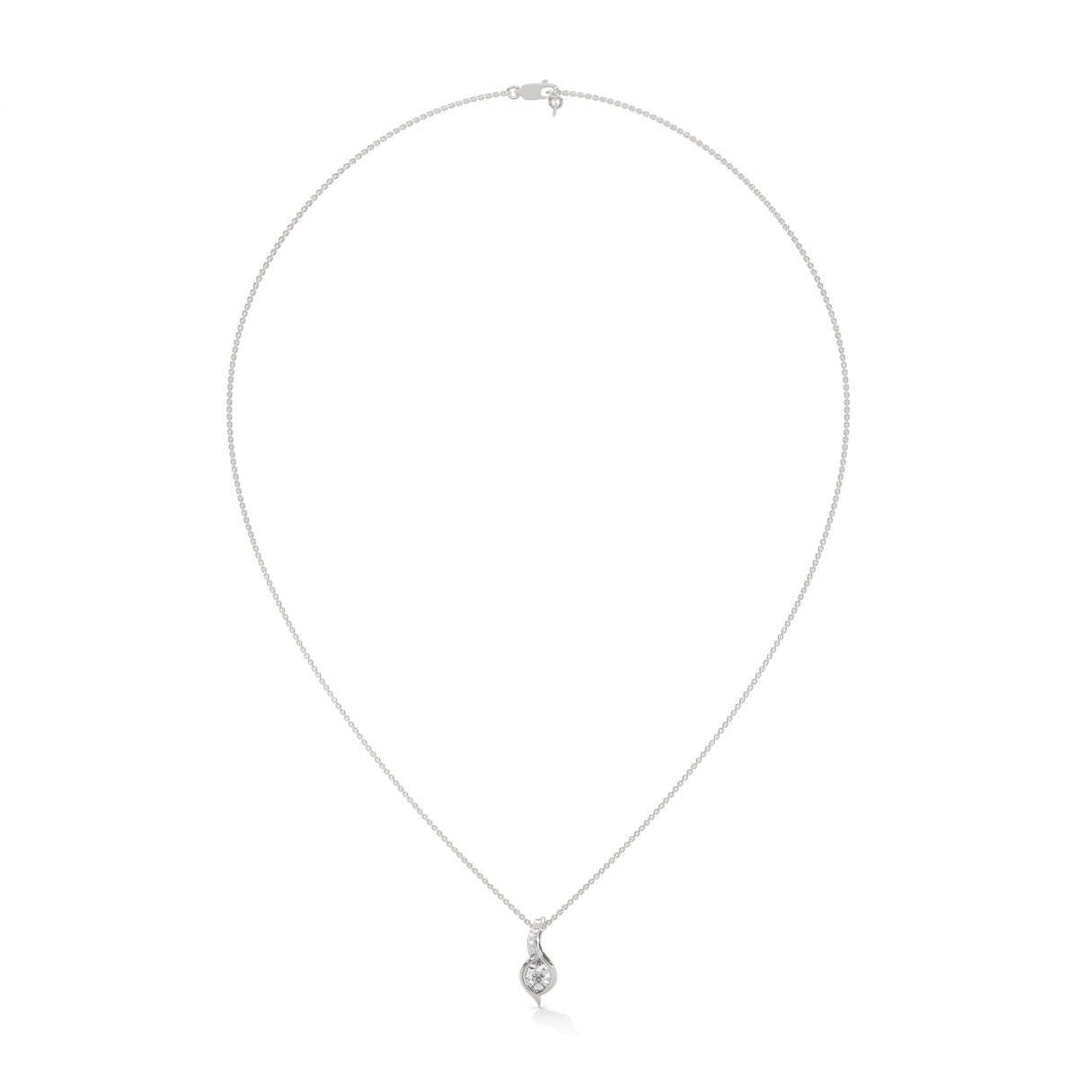 Liquid Flame Solitaire Pendant Set