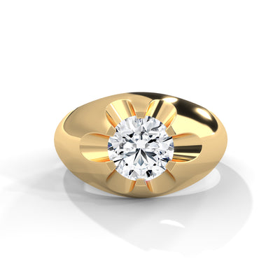 Solar Flare Solitaire Ring — IGI Certified Diamond Jewellery | My Carat India