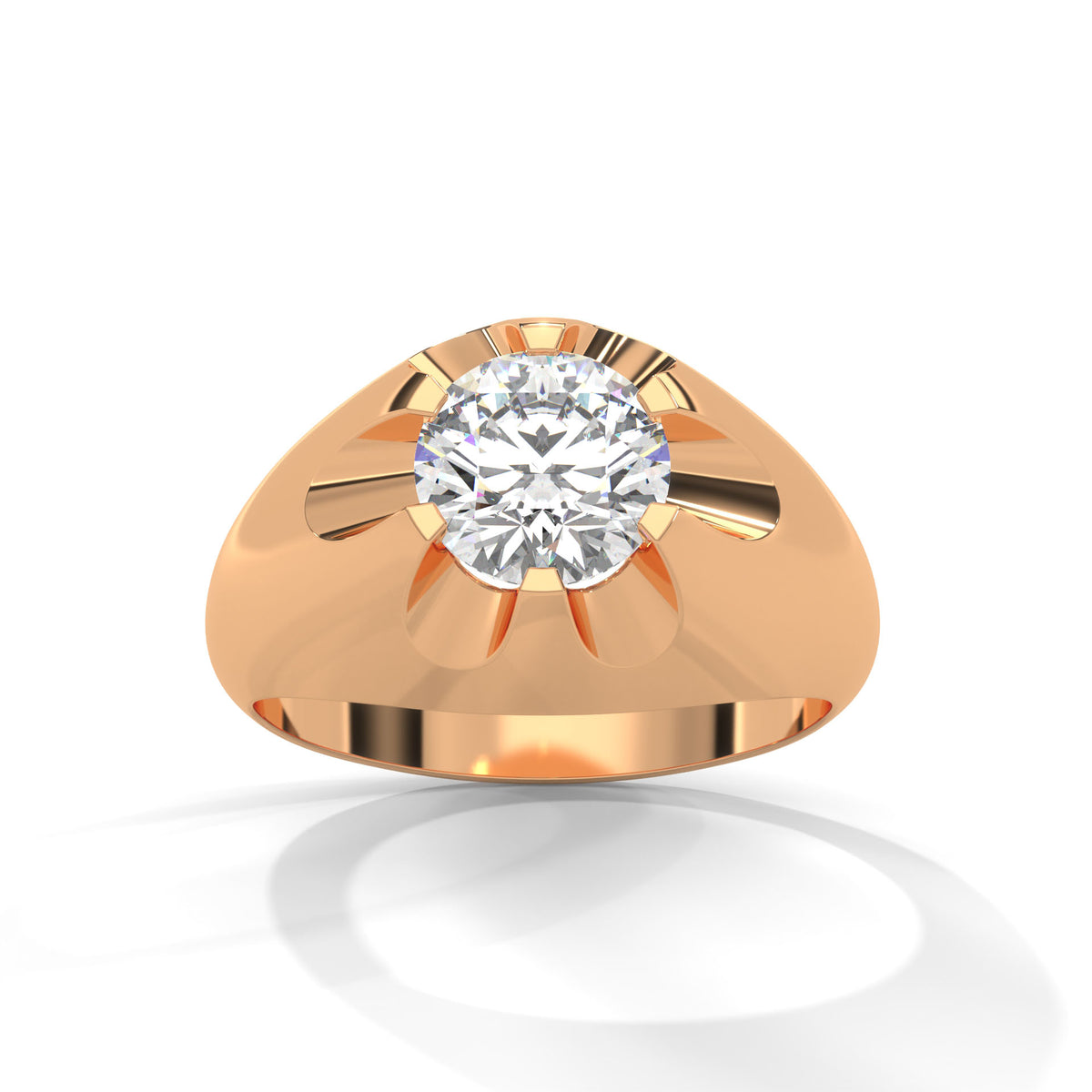 Solar Flare Solitaire Ring