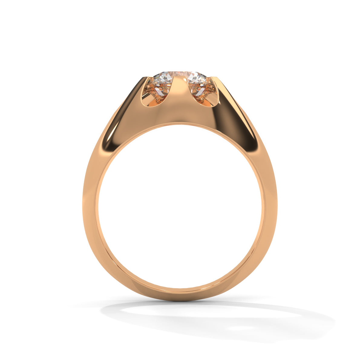 Solar Flare Solitaire Ring