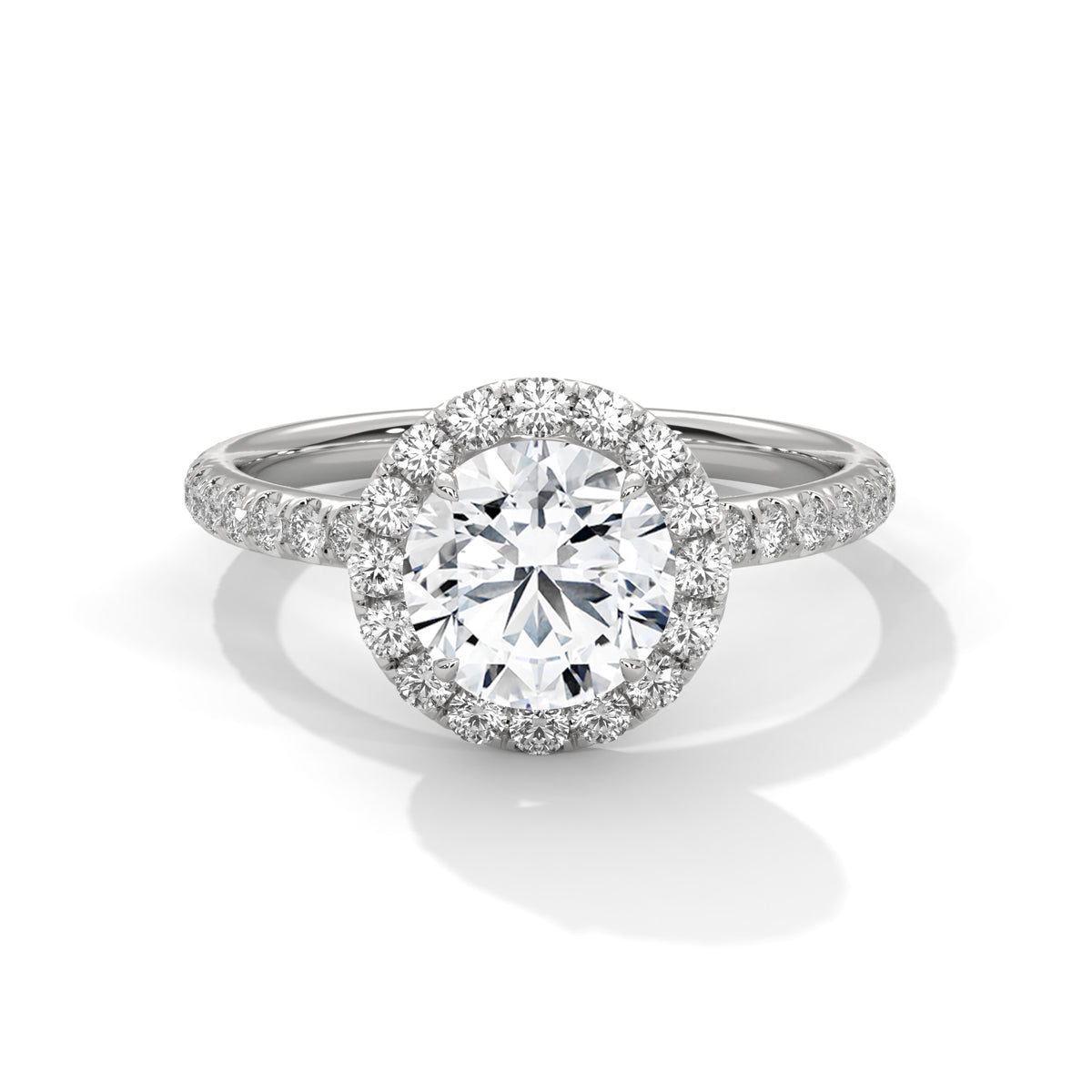 Celestial Halo Solitaire Ring
