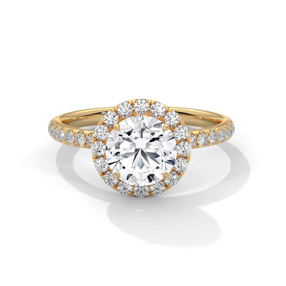 Celestial Halo Solitaire Ring