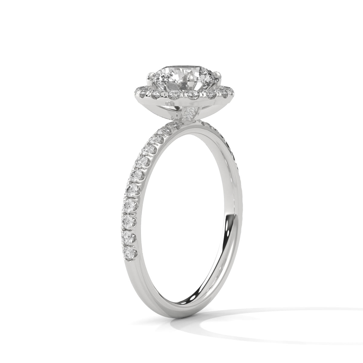 Celestial Halo Solitaire Ring