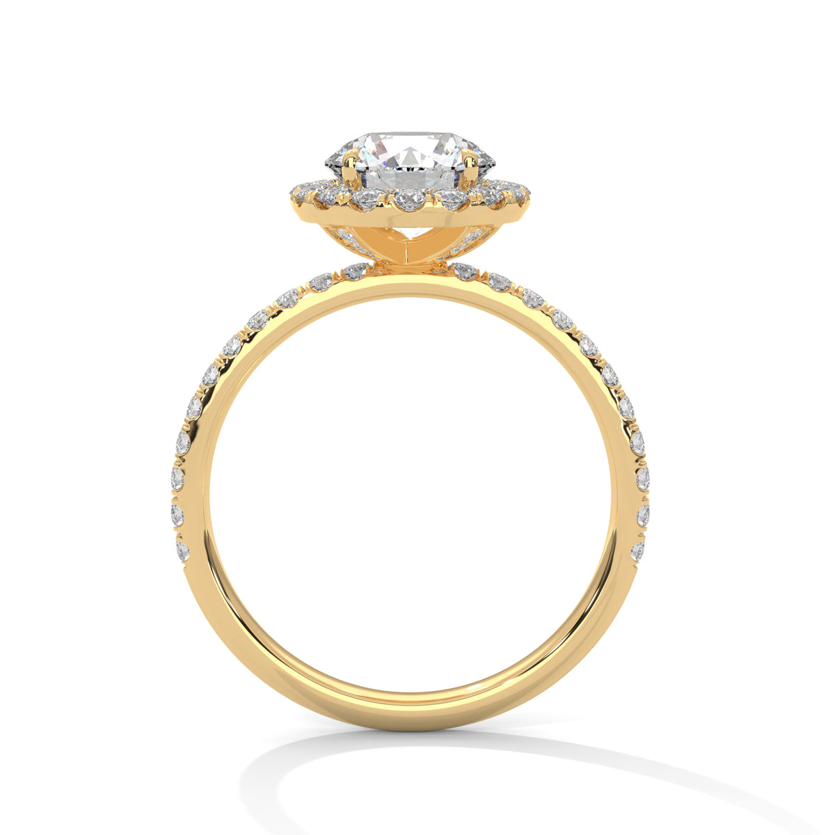 Celestial Halo Solitaire Ring