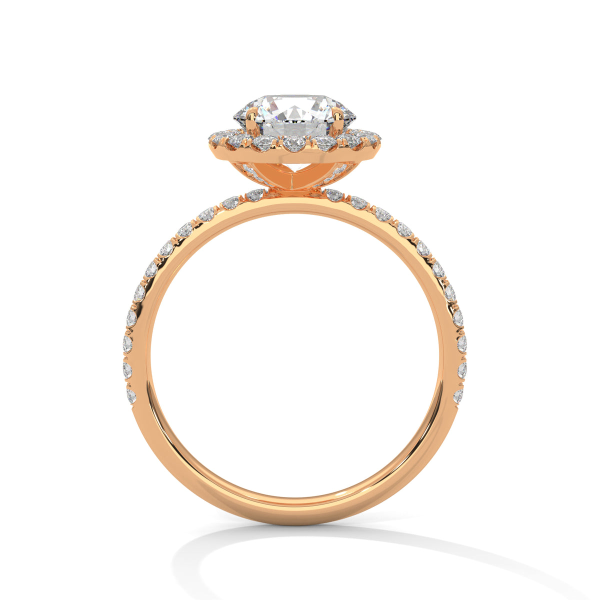 Celestial Halo Solitaire Ring