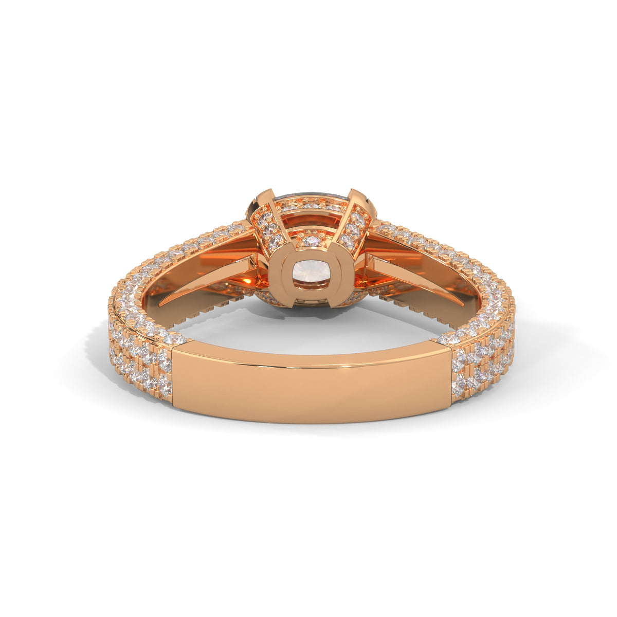 Cascading Brilliance Solitaire Ring