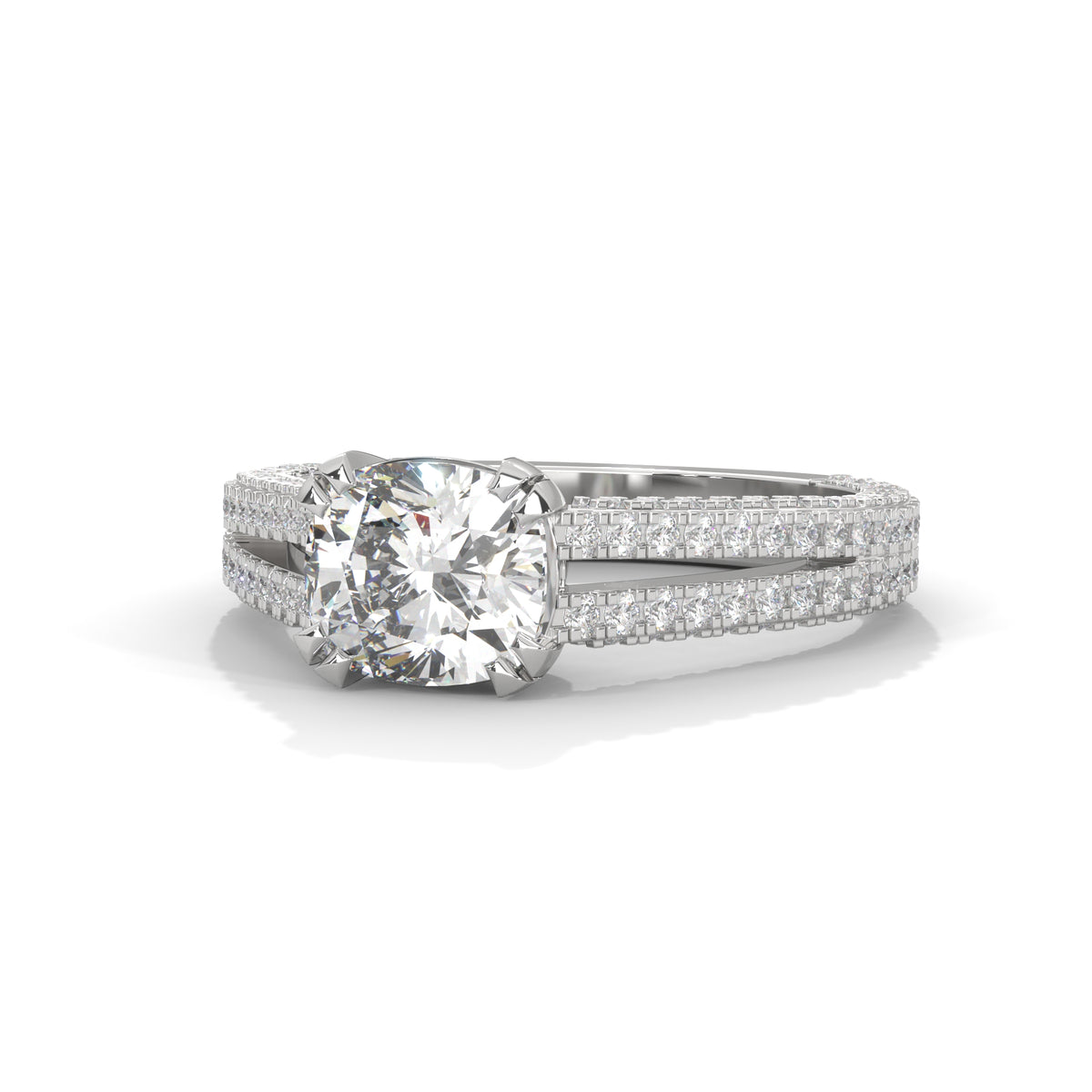 Cascading Brilliance Solitaire Ring