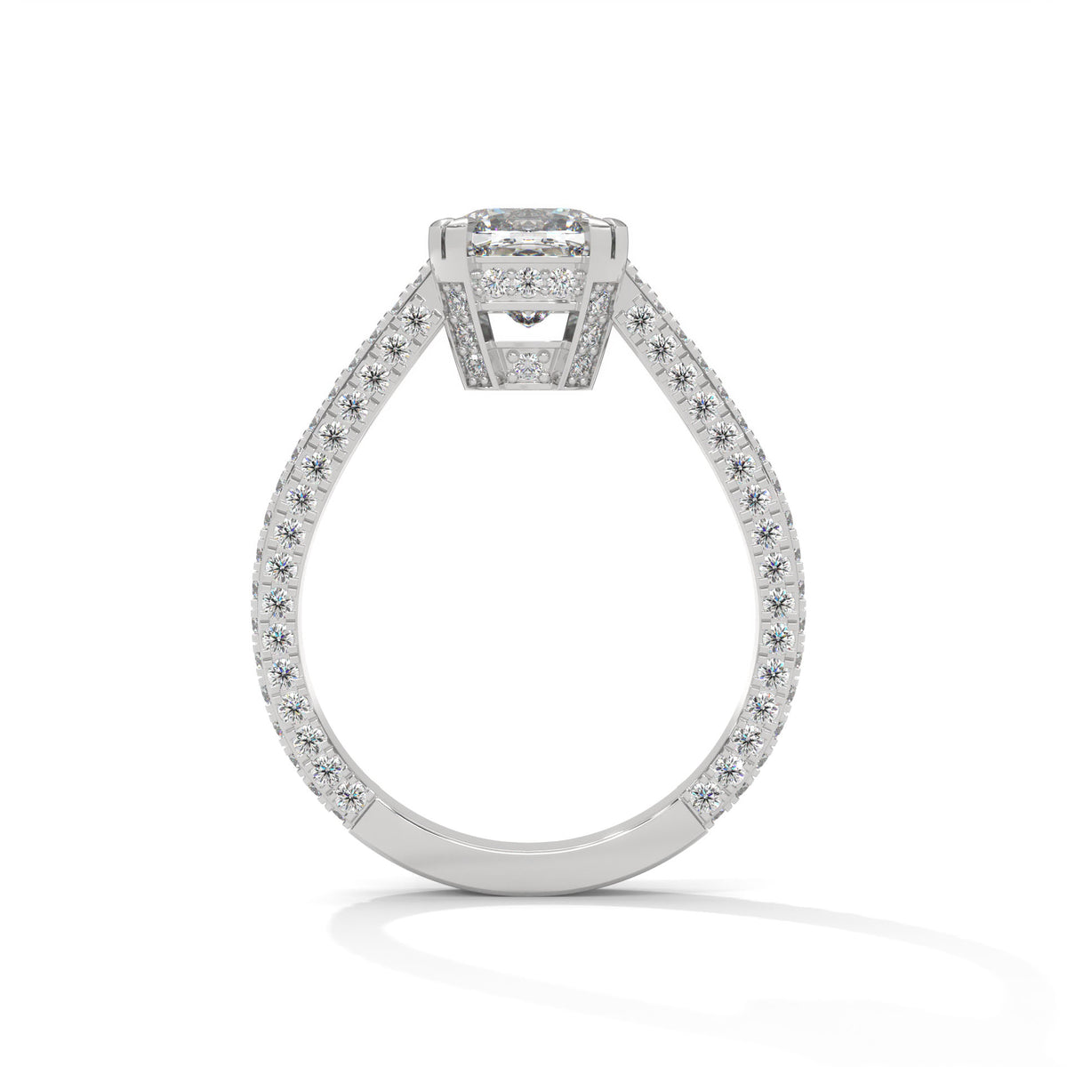 Cascading Brilliance Solitaire Ring