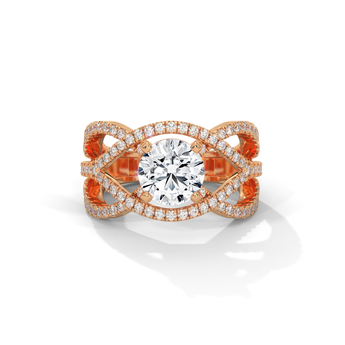 Infinity Braid Diamond Ring