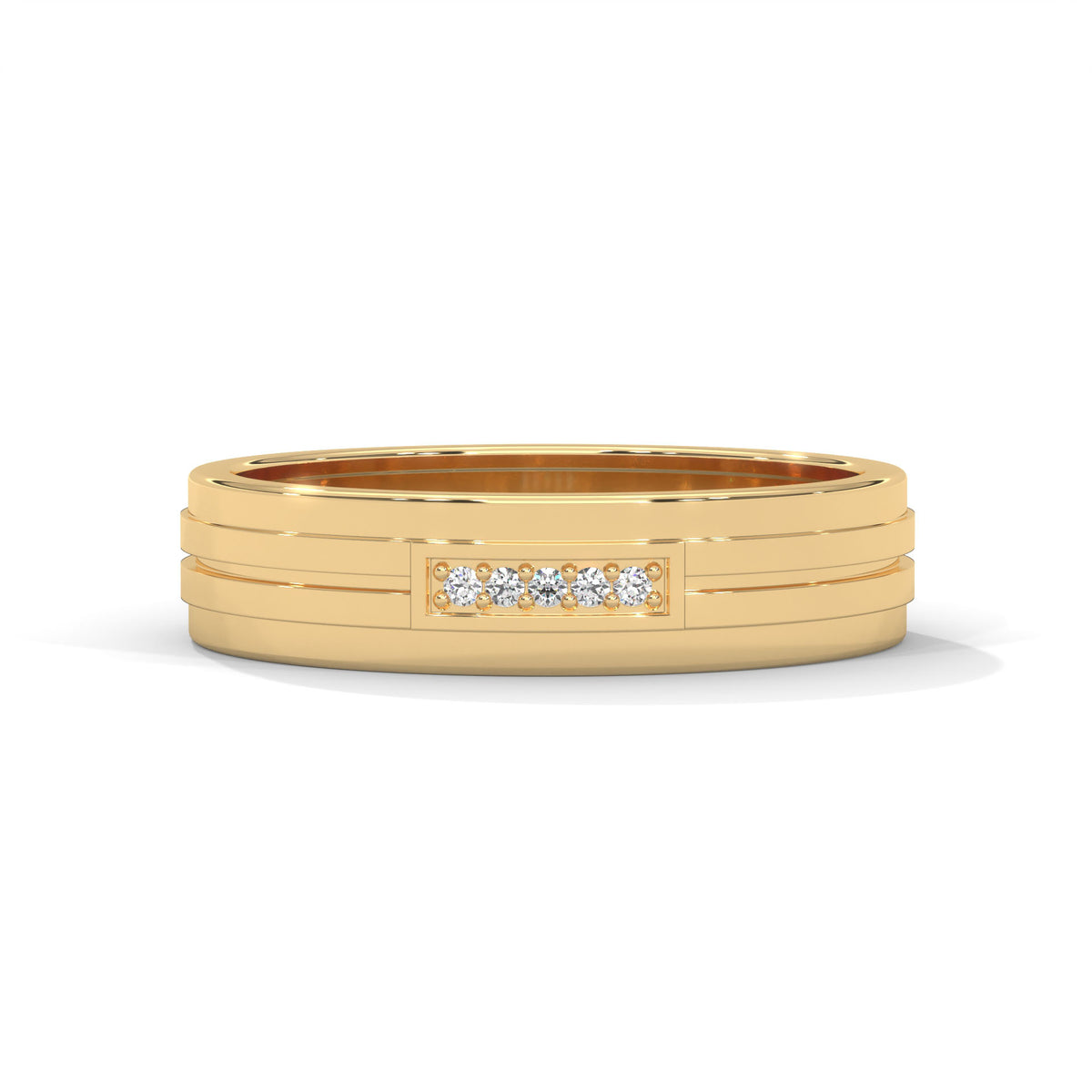 Parallel Lines Diamond Band Ring