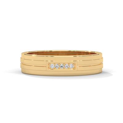 Parallel Lines Diamond Band Ring — IGI Certified Diamond Jewellery | My Carat India