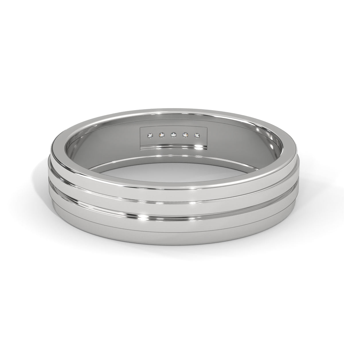 Parallel Lines Diamond Band Ring