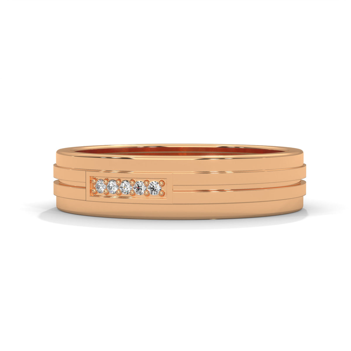 Parallel Lines Diamond Band Ring