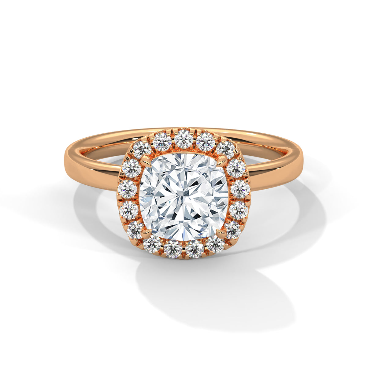 Celestial Cushion Halo Ring