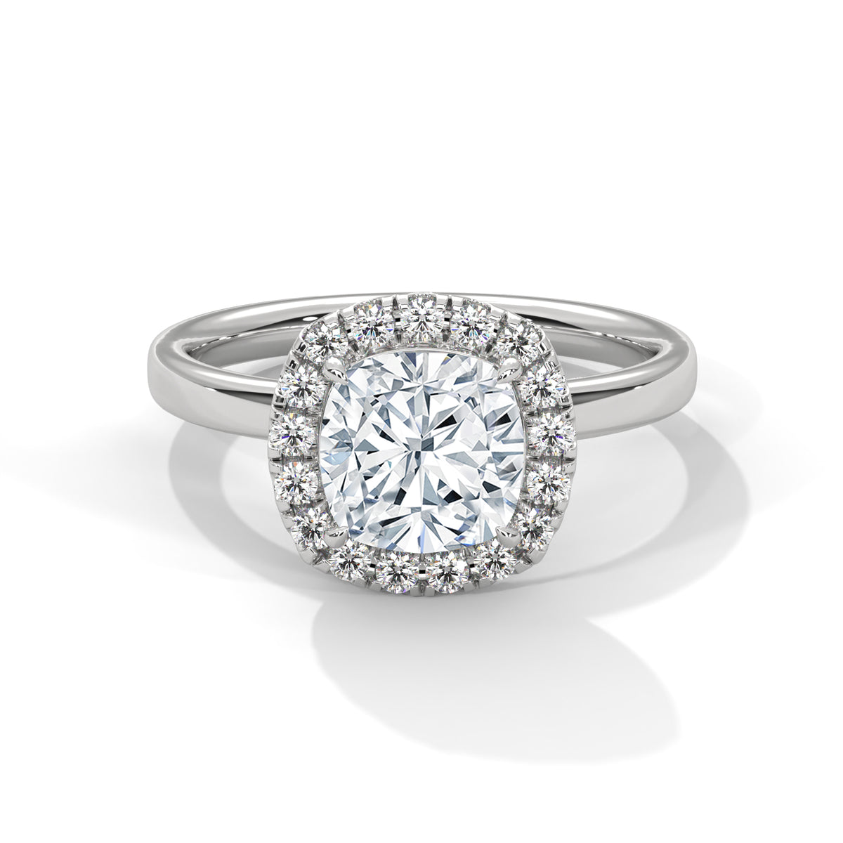 Celestial Cushion Halo Ring