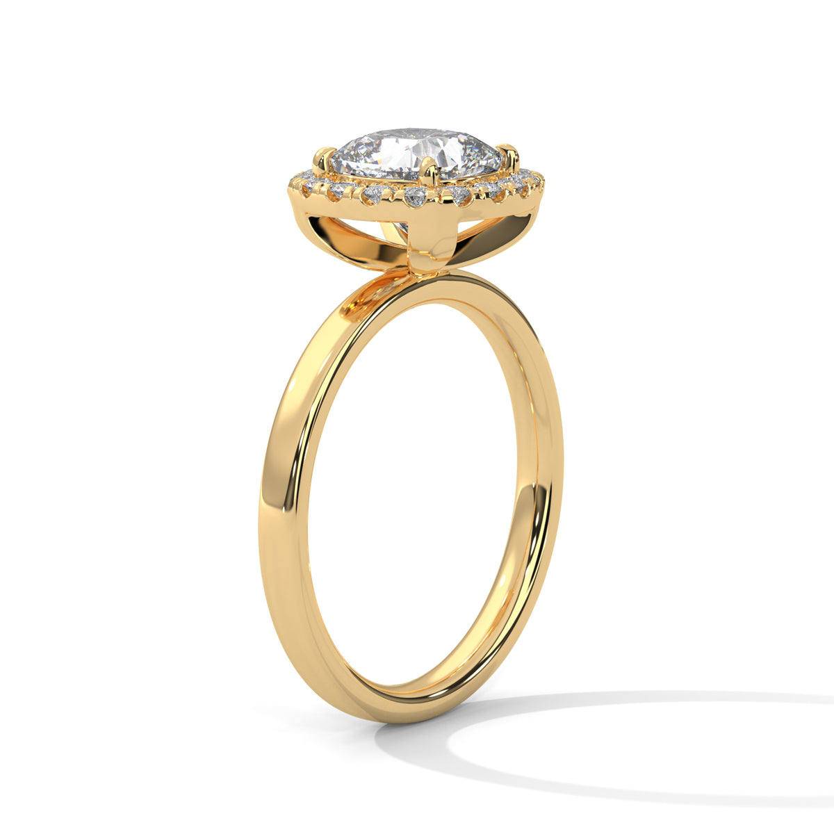 Celestial Cushion Halo Ring