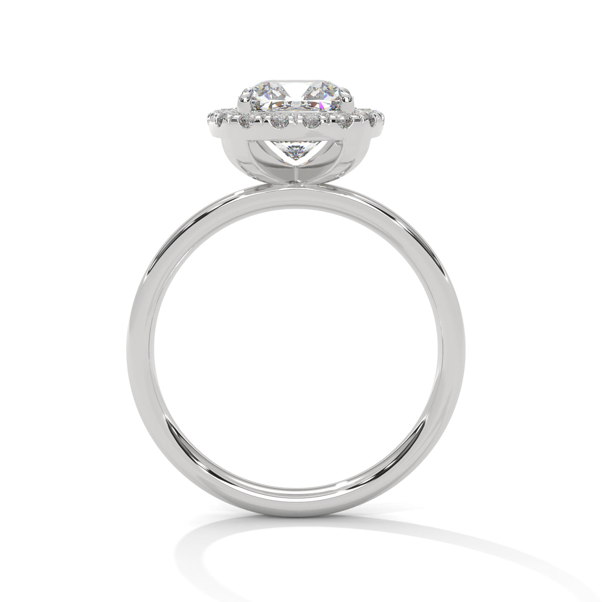 Celestial Cushion Halo Ring