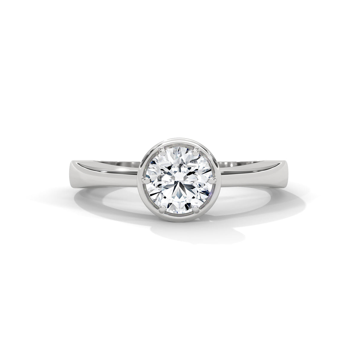 Crown Halo Solitaire Ring