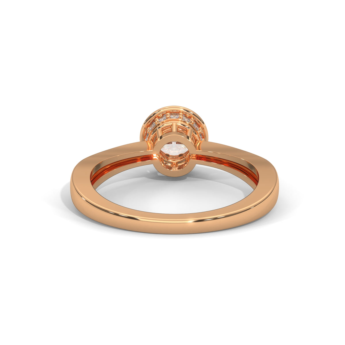 Crown Halo Solitaire Ring