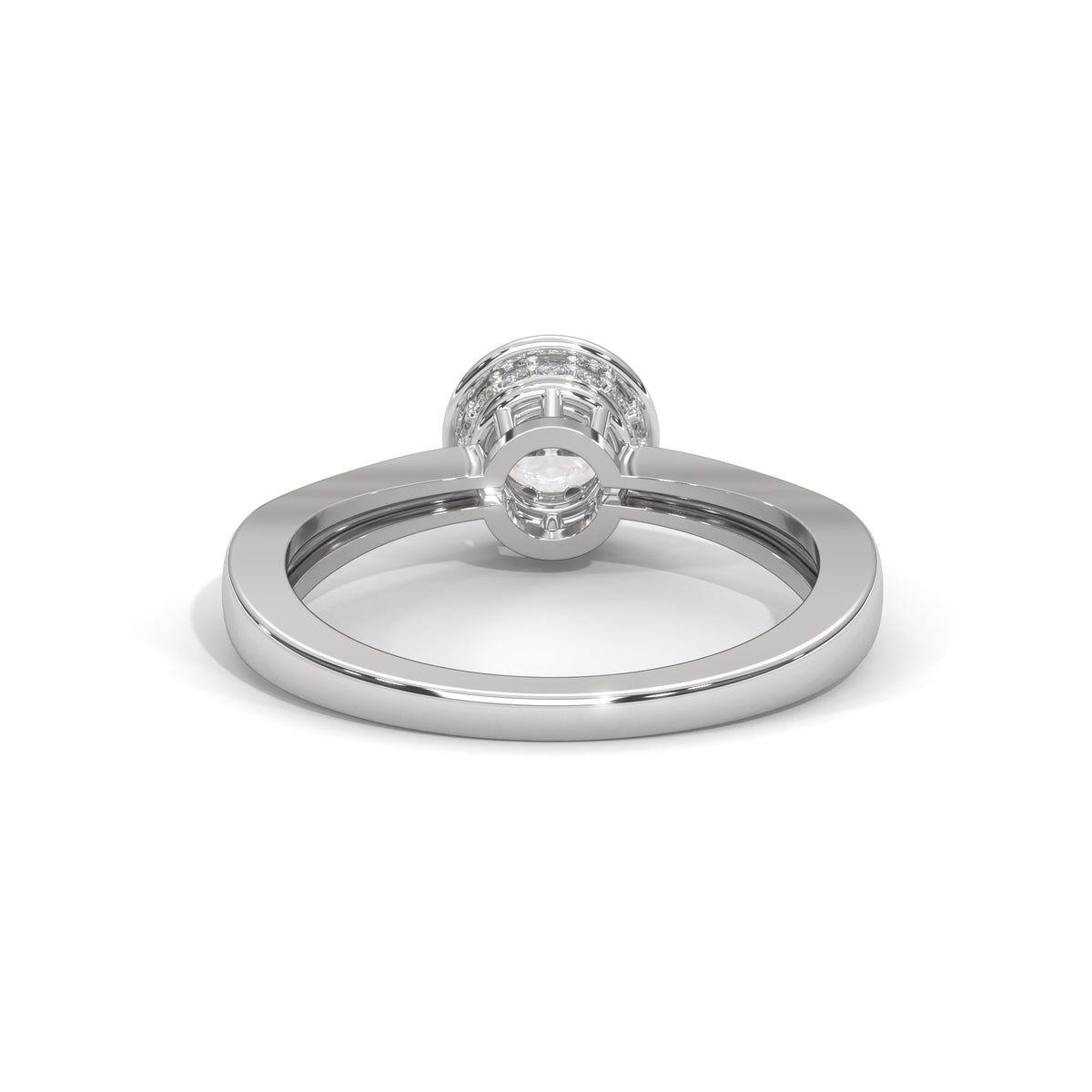 Crown Halo Solitaire Ring