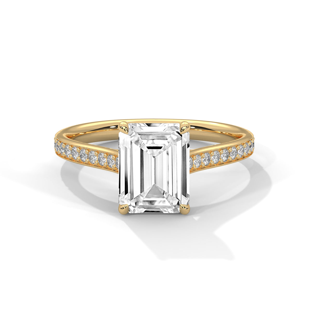 Elevated Emerald Solitaire Ring