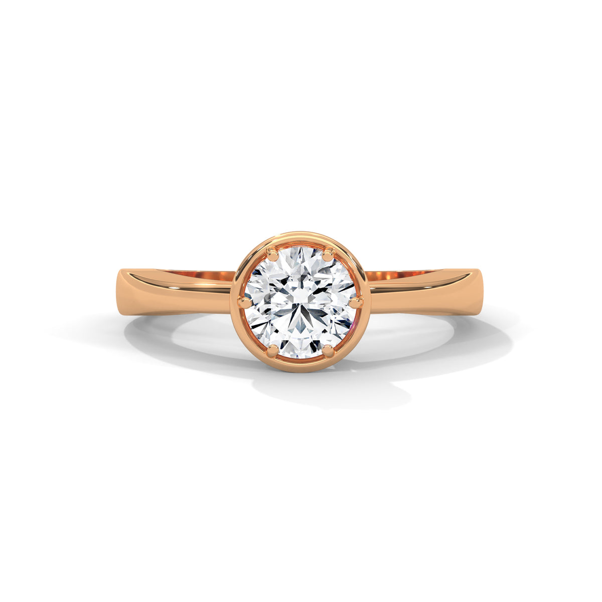 Crown Halo Solitaire Ring