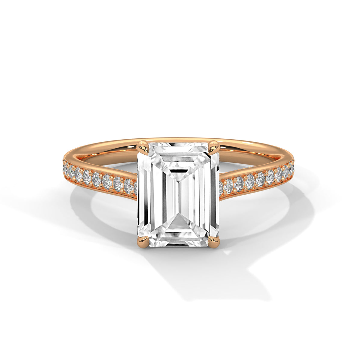 Elevated Emerald Solitaire Ring