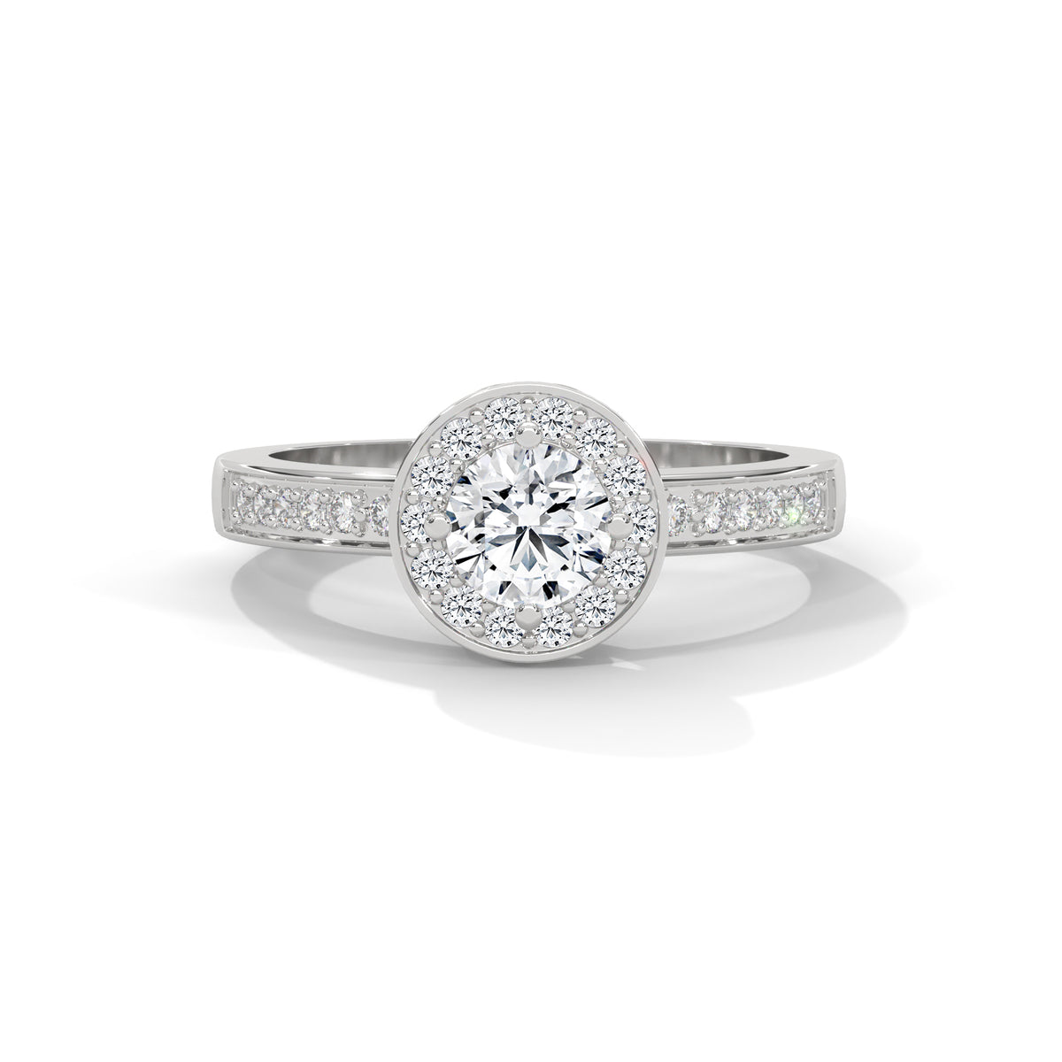 Radiant Halo Solitaire Ring