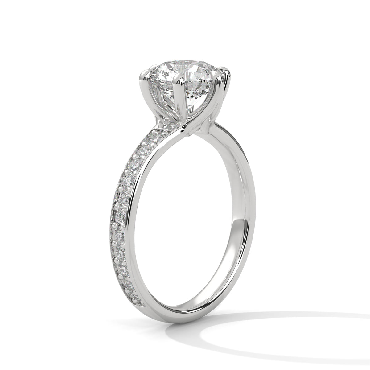 Crown Radiance Solitaire Ring