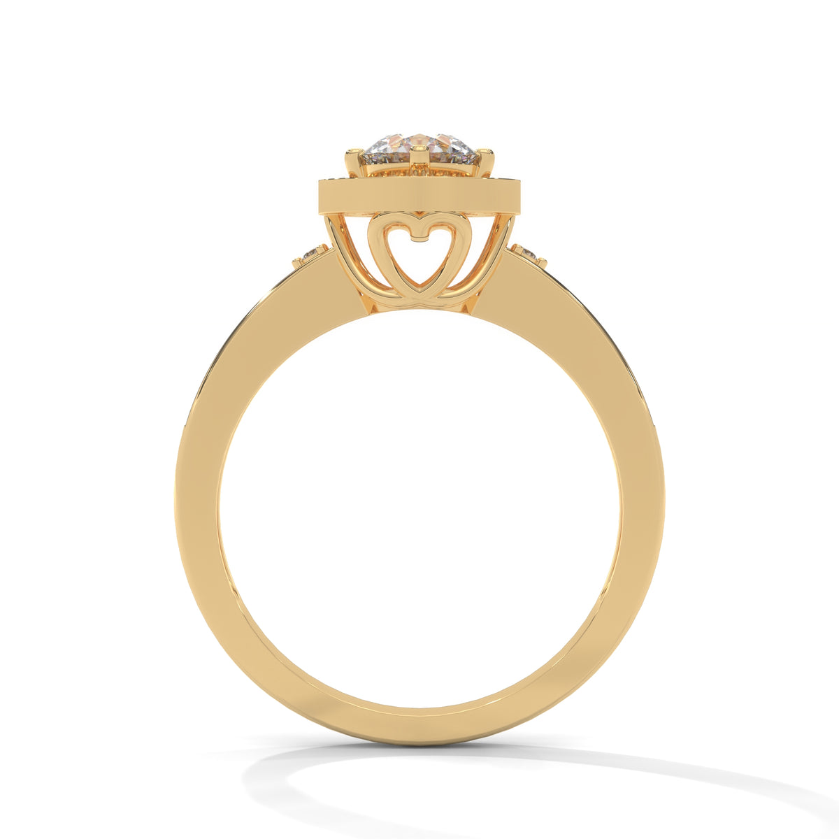 Radiant Halo Solitaire Ring